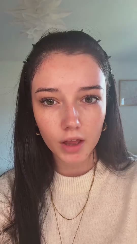 Makeup transformation with hair clips