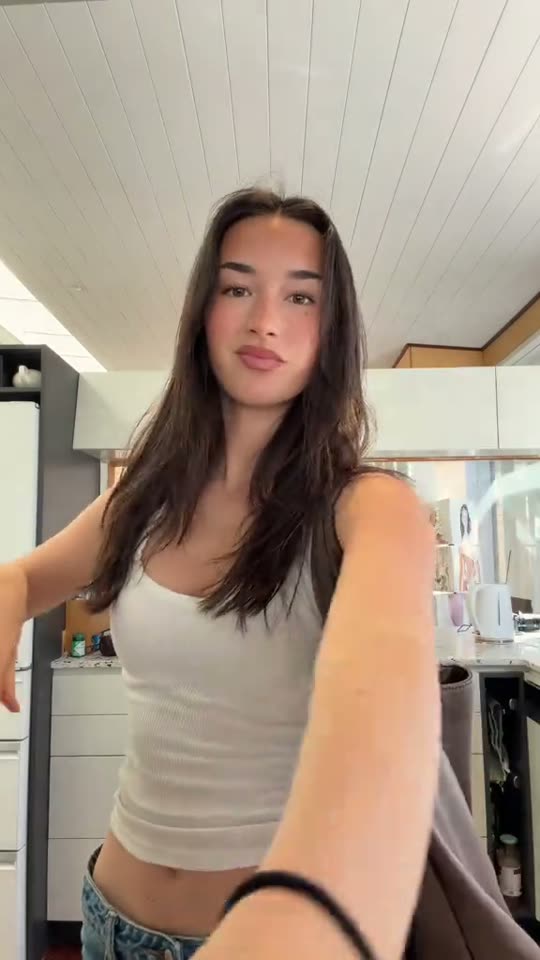 Girl shows off outfit