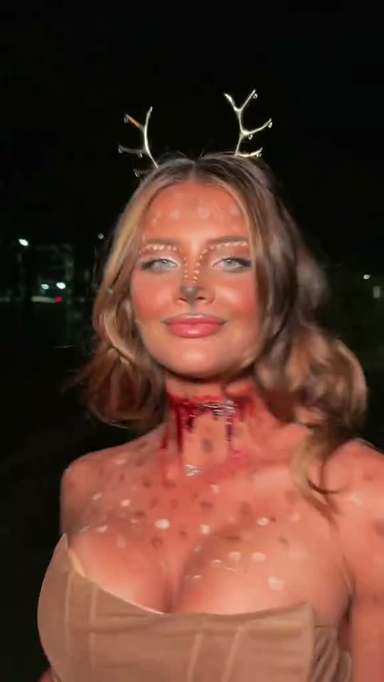 Deer costume with gory neck