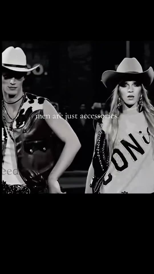 Models walk in cowboy outfits