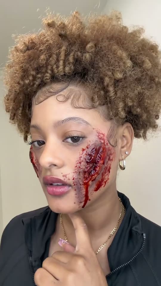 Halloween zombie makeup reveal