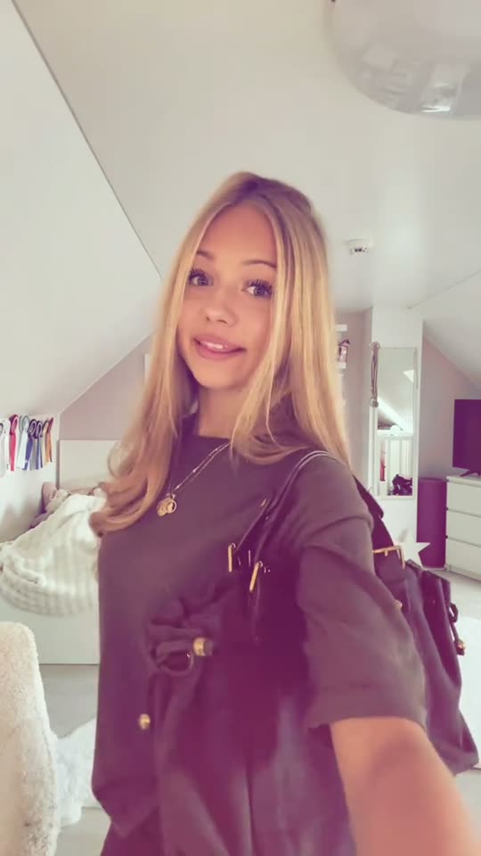 Girl poses for fit check
