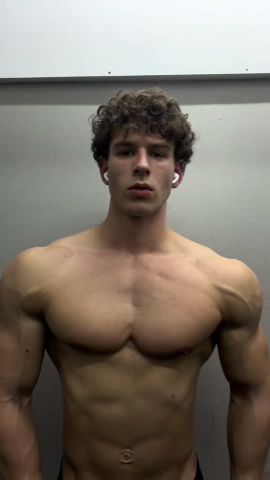 Man flexing his muscles