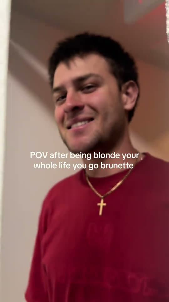 Blonde to brunette hair transformation