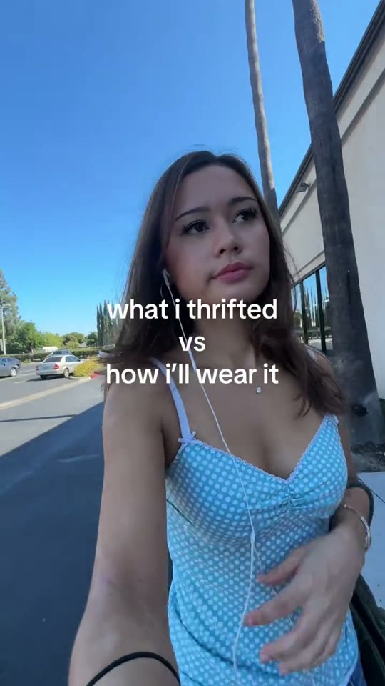 Thrifted outfit try-on