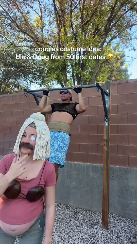 Couple in funny costumes