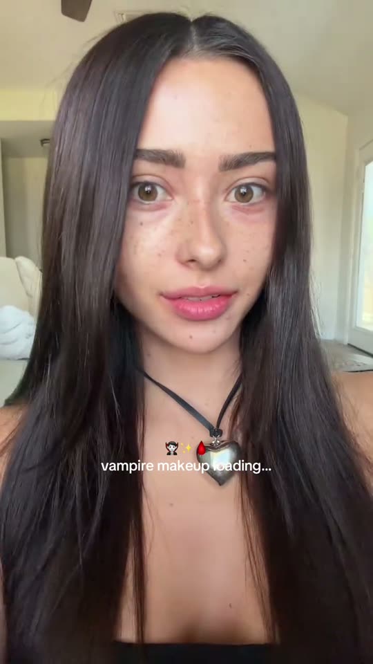 Vampire makeup transformation