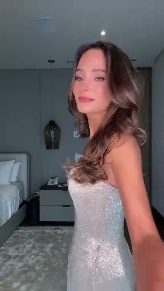 Woman in a sparkling dress