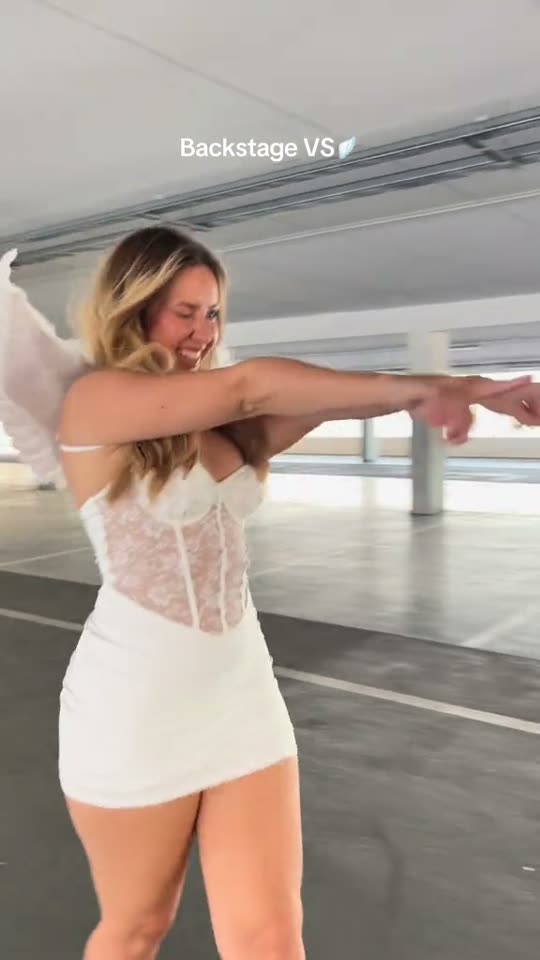 Woman in angel costume