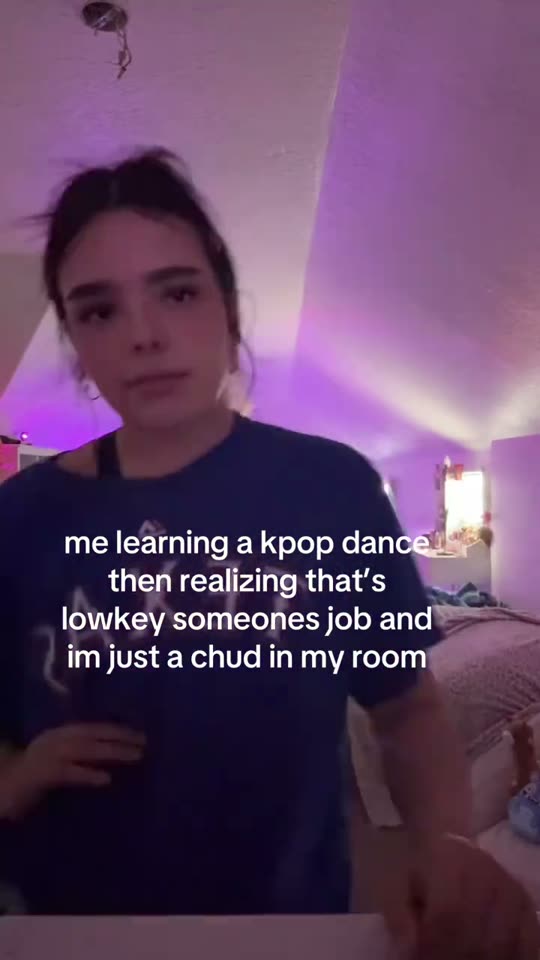 Dancing in a bedroom