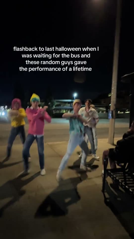 Guys dancing on the street
