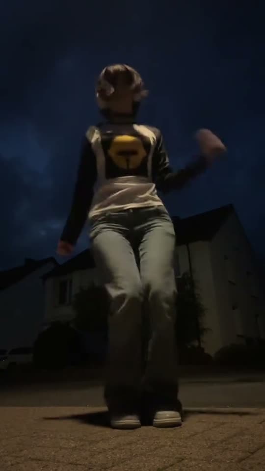 Dancing in a dark street