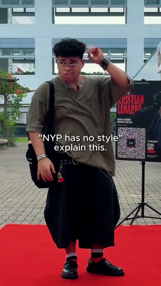 Man shows off his outfit